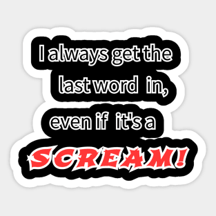 SCREAM Sticker